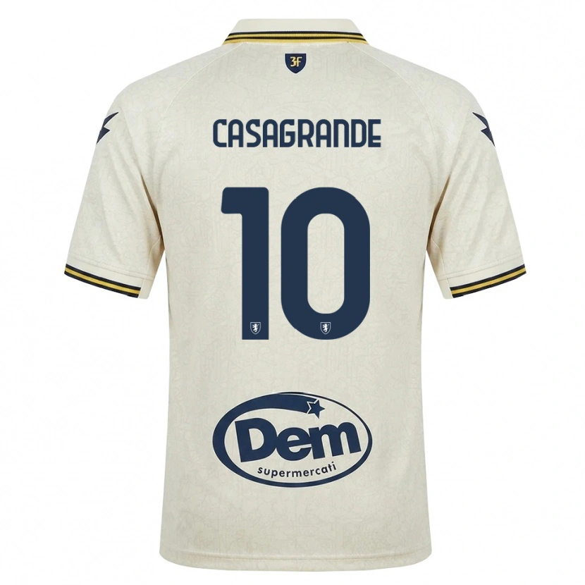 Danxen Kinder Gianfilippo Casagrande #10 Oldlace Gelb Schwarz Auswärtstrikot Trikot 2026/27 T-Shirt