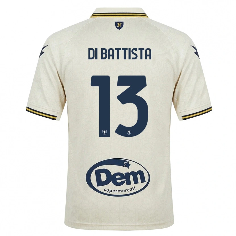 Danxen Kinder Cristiano Di Battista #13 Oldlace Gelb Schwarz Auswärtstrikot Trikot 2026/27 T-Shirt