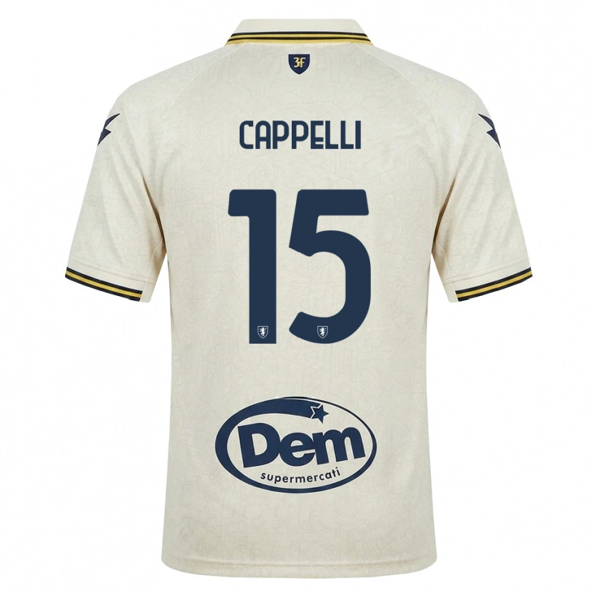 Danxen Kinder Rocco Cappelli #15 Oldlace Gelb Schwarz Auswärtstrikot Trikot 2026/27 T-Shirt