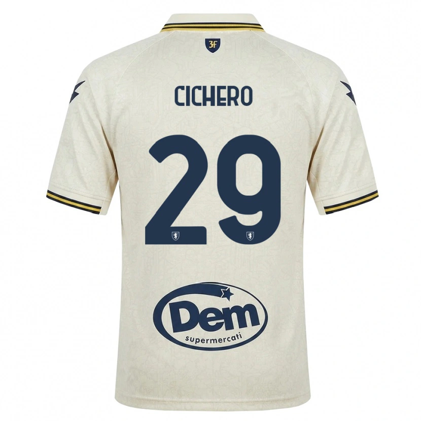 Danxen Kinder Alejandro Cichero #29 Oldlace Gelb Schwarz Auswärtstrikot Trikot 2026/27 T-Shirt