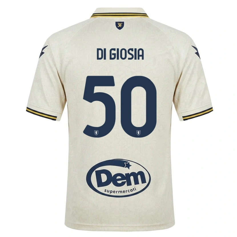 Danxen Kinder Jacopo Di Giosia #50 Oldlace Gelb Schwarz Auswärtstrikot Trikot 2026/27 T-Shirt