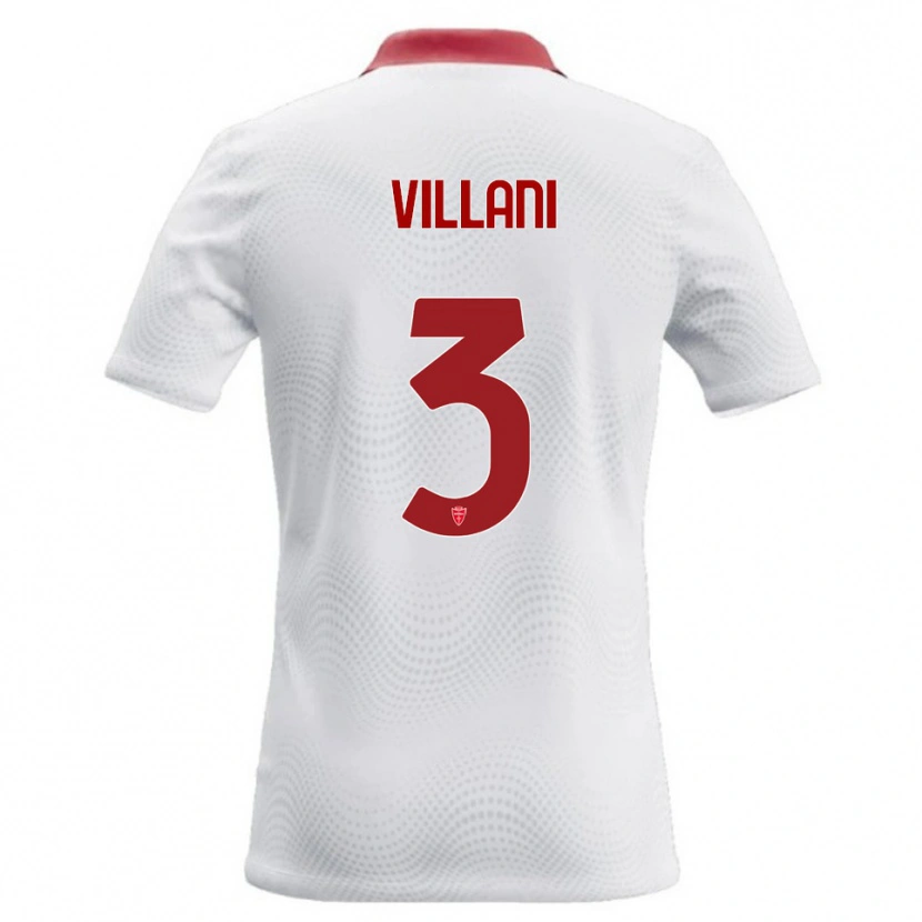Danxen Kinder Matteo Villani #3 Weiß Rot Auswärtstrikot Trikot 2026/27 T-Shirt