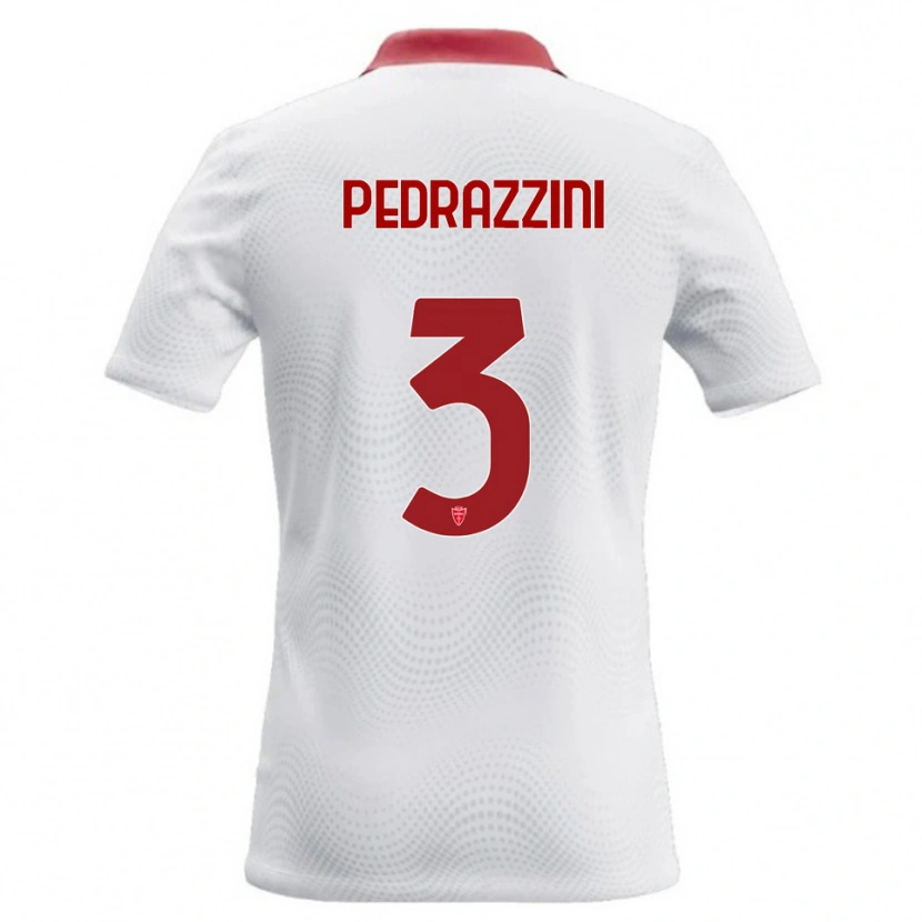 Danxen Kinder Carlo Pedrazzini #3 Weiß Rot Auswärtstrikot Trikot 2026/27 T-Shirt