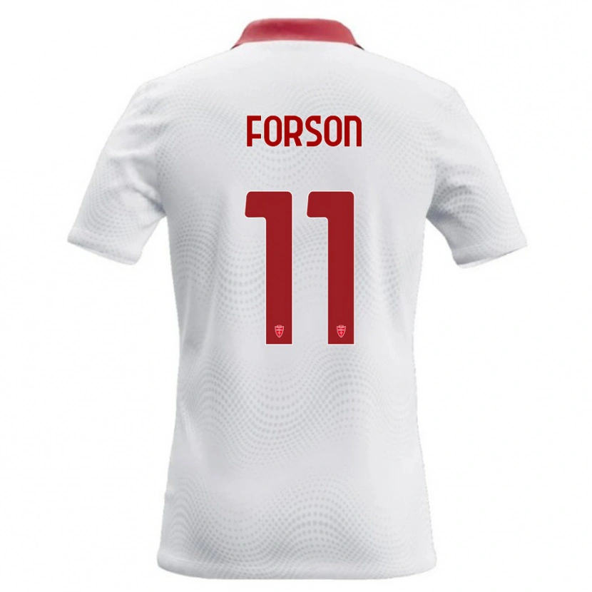 Danxen Kinder Omari Forson #11 Weiß Rot Auswärtstrikot Trikot 2026/27 T-Shirt