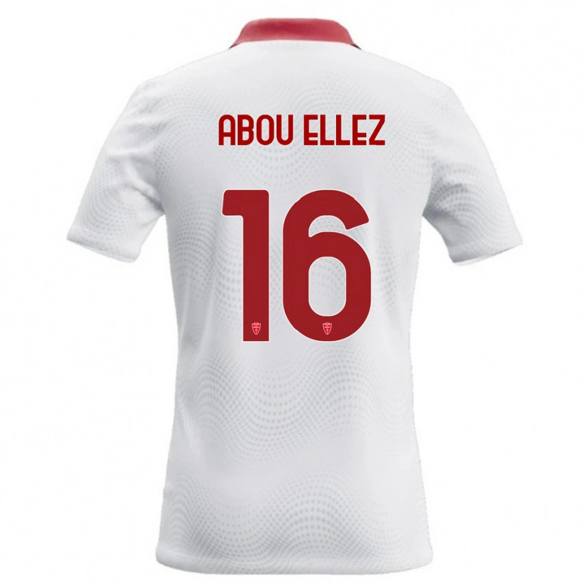 Danxen Kinder Amir Abou Elezz #16 Weiß Rot Auswärtstrikot Trikot 2026/27 T-Shirt