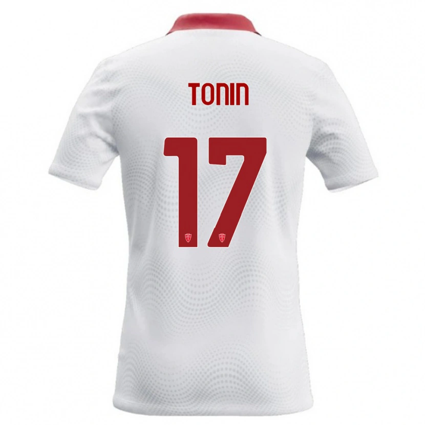 Danxen Kinder Andrea Tonin #17 Weiß Rot Auswärtstrikot Trikot 2026/27 T-Shirt