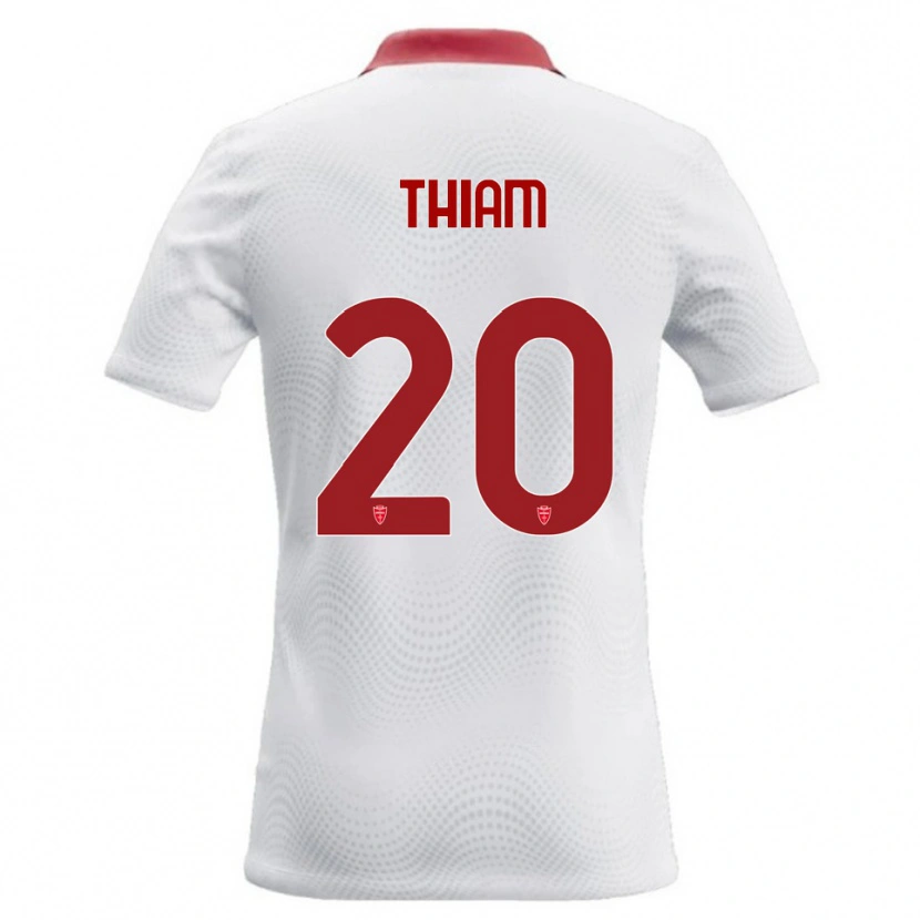 Danxen Kinder Demba Thiam #20 Weiß Rot Auswärtstrikot Trikot 2026/27 T-Shirt