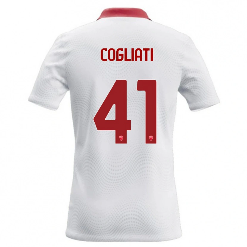 Danxen Kinder Andrea Cogliati #41 Weiß Rot Auswärtstrikot Trikot 2026/27 T-Shirt