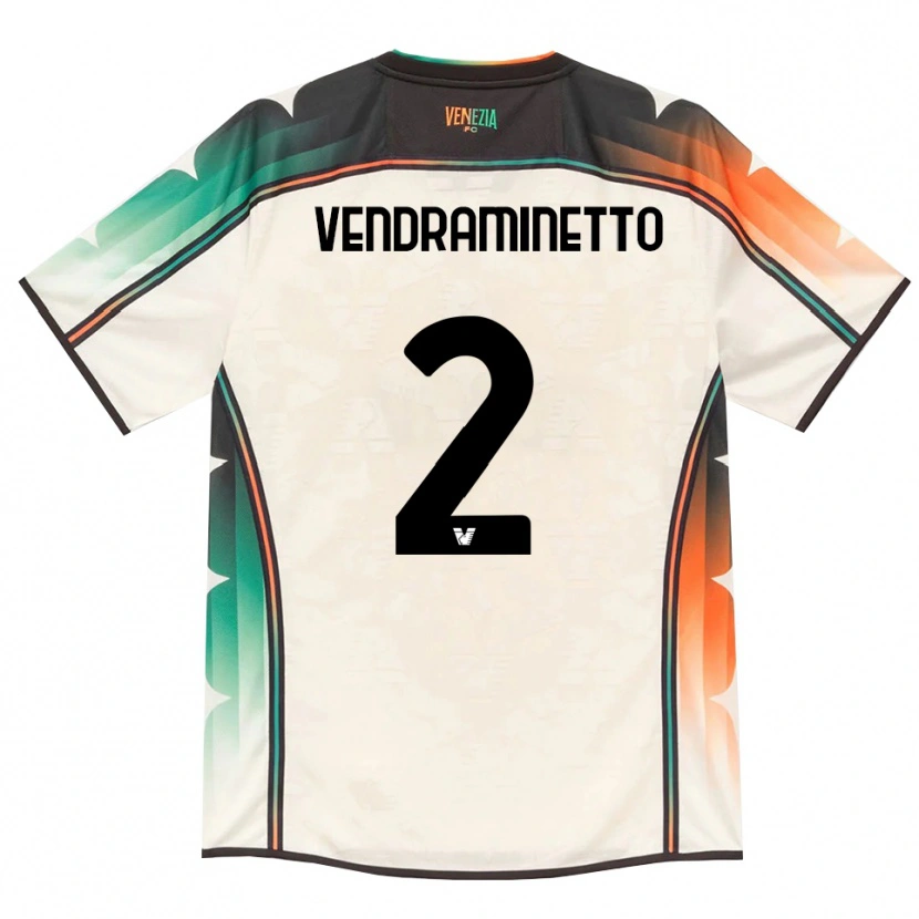 Danxen Kinder Andrea Vendraminetto #2 Oldlace Orange Grün Auswärtstrikot Trikot 2026/27 T-Shirt