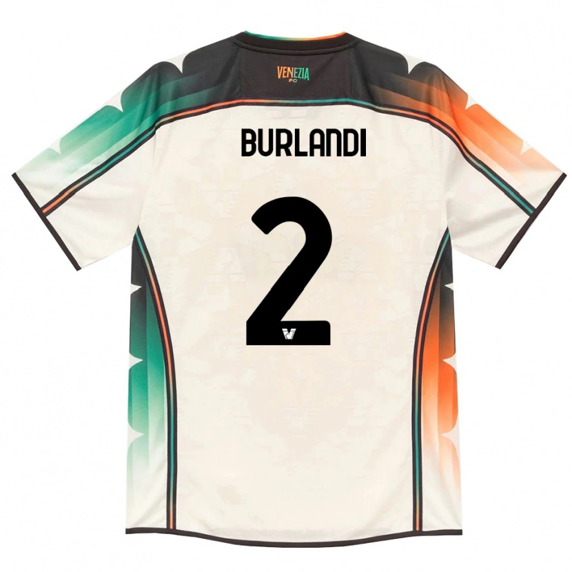 Danxen Kinder Alessandro Burlandi #2 Oldlace Orange Grün Auswärtstrikot Trikot 2026/27 T-Shirt
