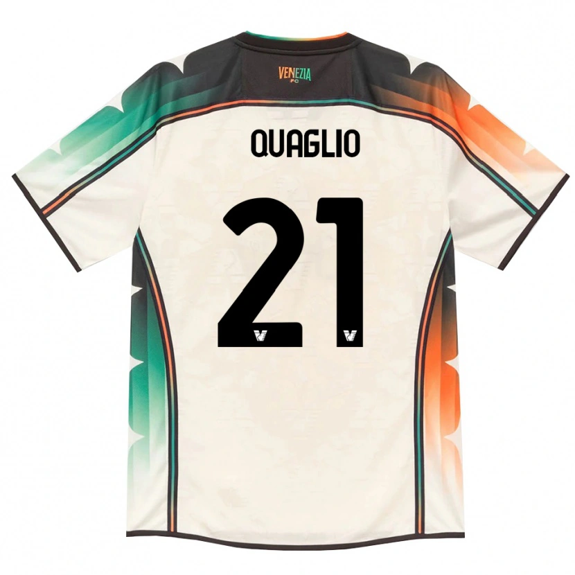 Danxen Kinder Anna Quaglio #21 Oldlace Orange Grün Auswärtstrikot Trikot 2026/27 T-Shirt