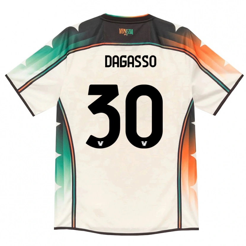 Danxen Kinder Matteo Dagasso #30 Oldlace Orange Grün Auswärtstrikot Trikot 2026/27 T-Shirt