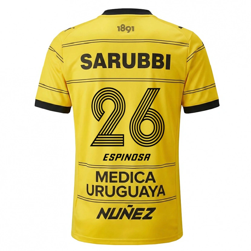 Danxen Kinder Thiago Espinosa #26 Gelb Schwarz Auswärtstrikot Trikot 2026/27 T-Shirt