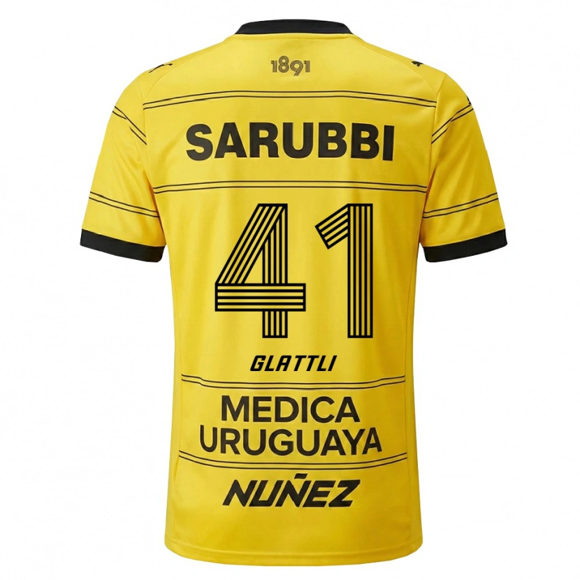Danxen Kinder Tiago Glattli #41 Gelb Schwarz Auswärtstrikot Trikot 2026/27 T-Shirt