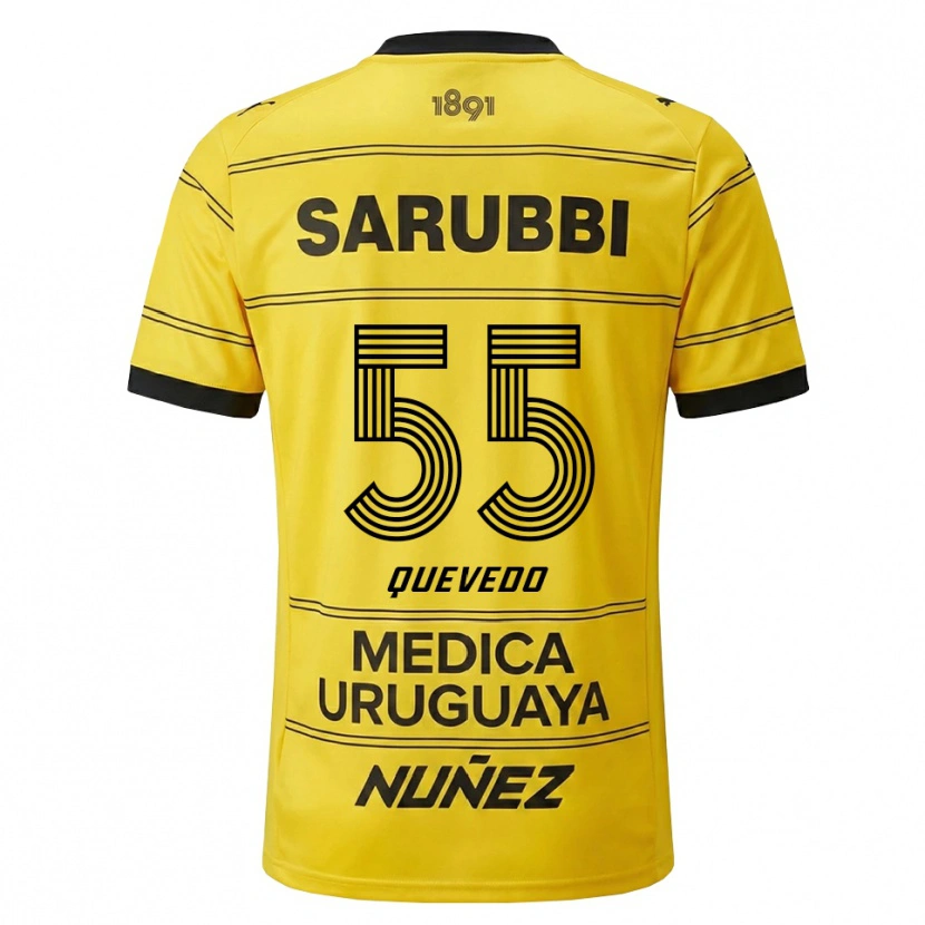 Danxen Kinder Juan Quevedo #55 Gelb Schwarz Auswärtstrikot Trikot 2026/27 T-Shirt
