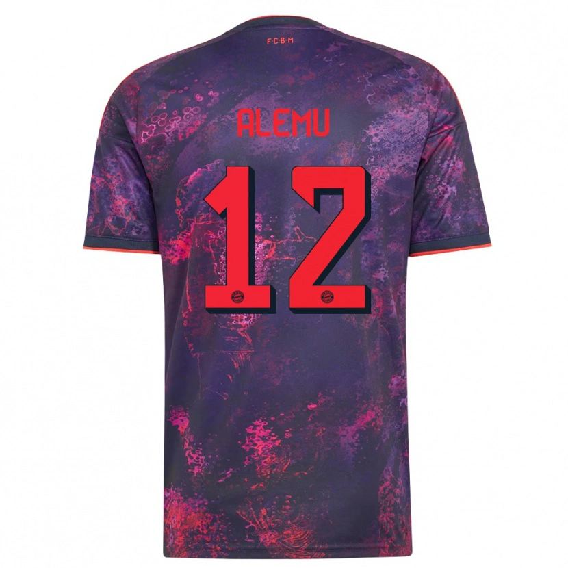 Danxen Kinder Liul Alemu #12 Lila Rot Ausweichtrikot Trikot 2026/27 T-Shirt