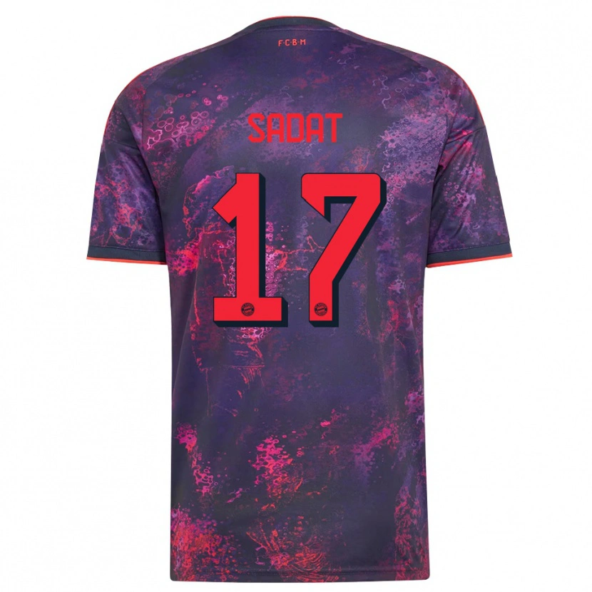 Danxen Kinder Mudaser Sadat #17 Lila Rot Ausweichtrikot Trikot 2026/27 T-Shirt