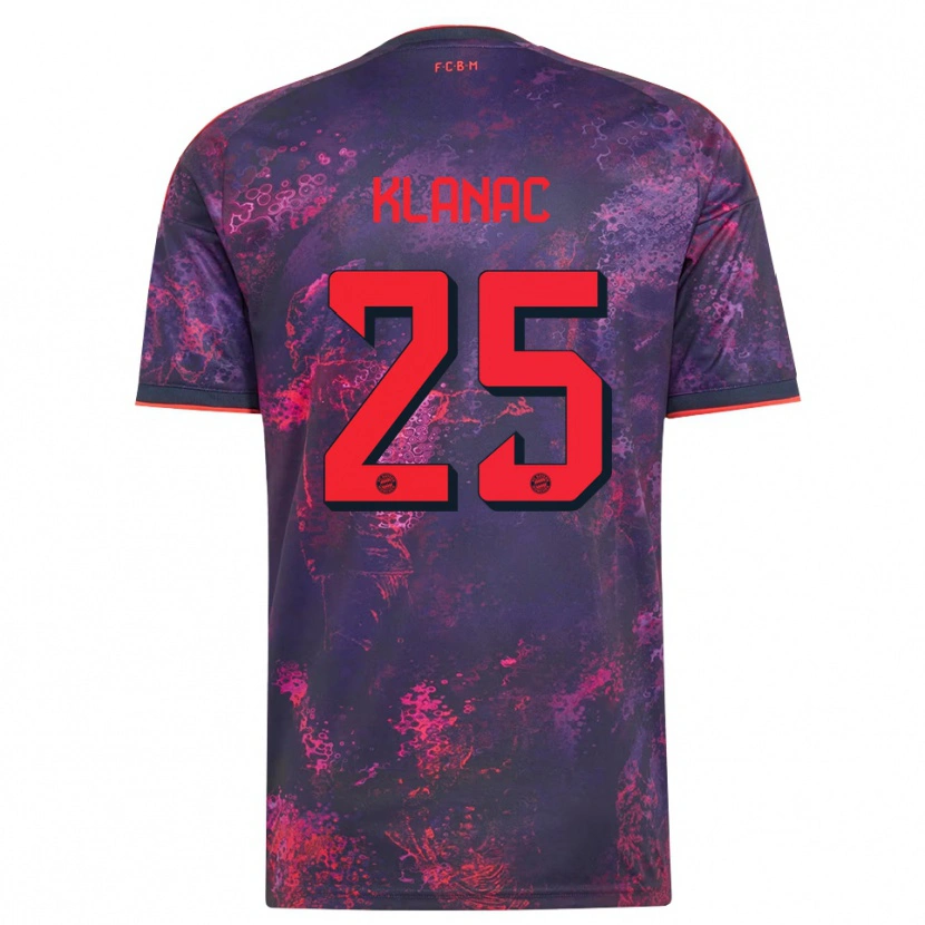Danxen Kinder Luka Klanac #25 Lila Rot Ausweichtrikot Trikot 2026/27 T-Shirt