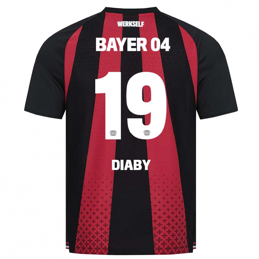 Danxen Herren Moussa Diaby #19 Schwarz Weiß Rot Heimtrikot Trikot 2026/27 T-Shirt