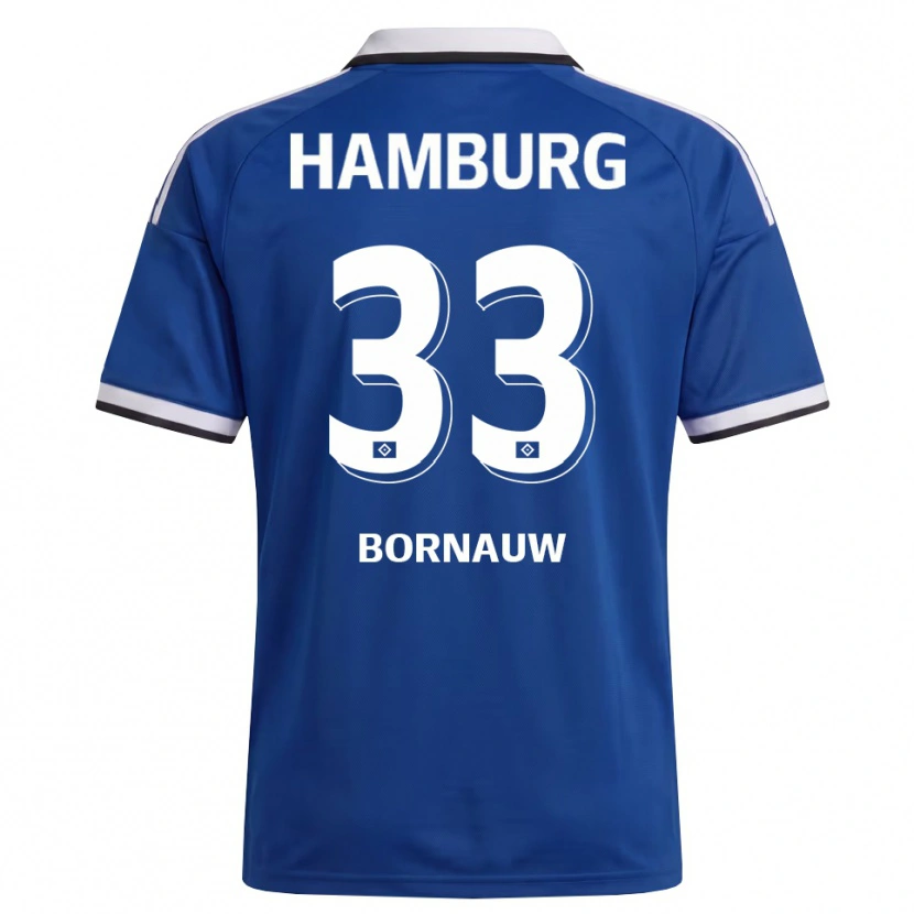 Danxen Herren Sebastiaan Bornauw #33 Weiß Blau Auswärtstrikot Trikot 2026/27 T-Shirt