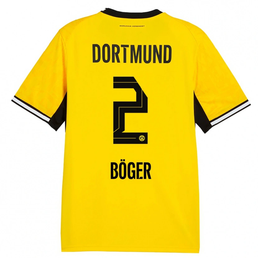 Danxen Herren Mia Böger #2 Gelb Schwarz Weiß Heimtrikot Trikot 2026/27 T-Shirt