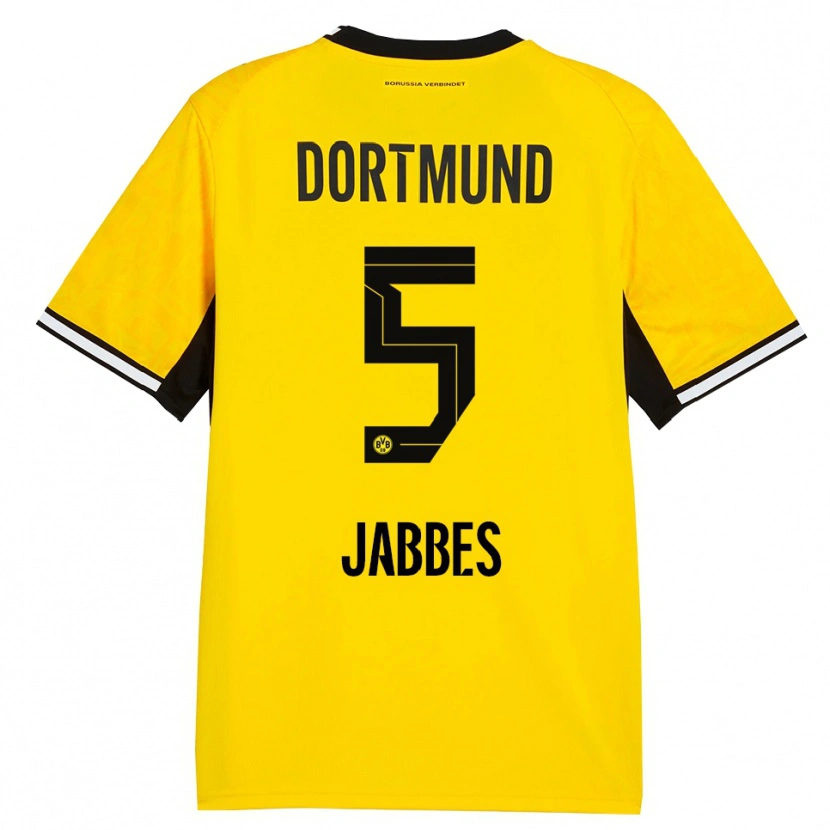 Danxen Herren Jasmin Jabbes #5 Gelb Schwarz Weiß Heimtrikot Trikot 2026/27 T-Shirt