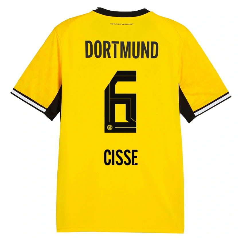 Danxen Herren Faroukou Cisse #6 Gelb Schwarz Weiß Heimtrikot Trikot 2026/27 T-Shirt