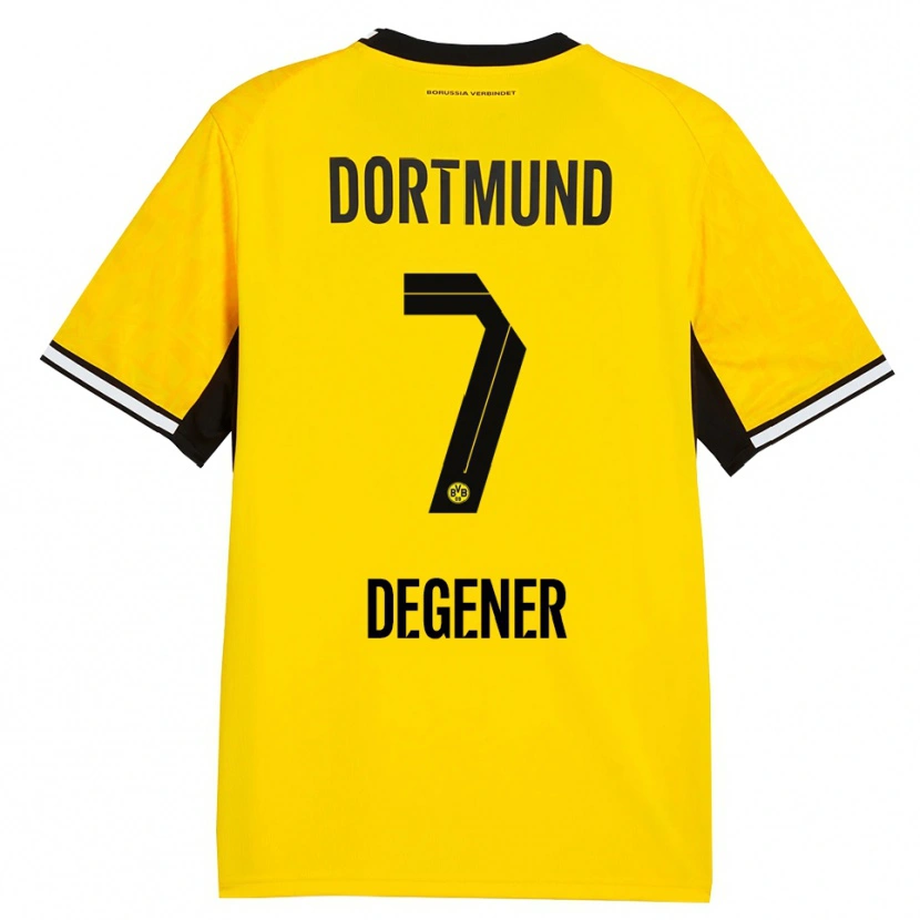 Danxen Herren Tim Degener #7 Gelb Schwarz Weiß Heimtrikot Trikot 2026/27 T-Shirt