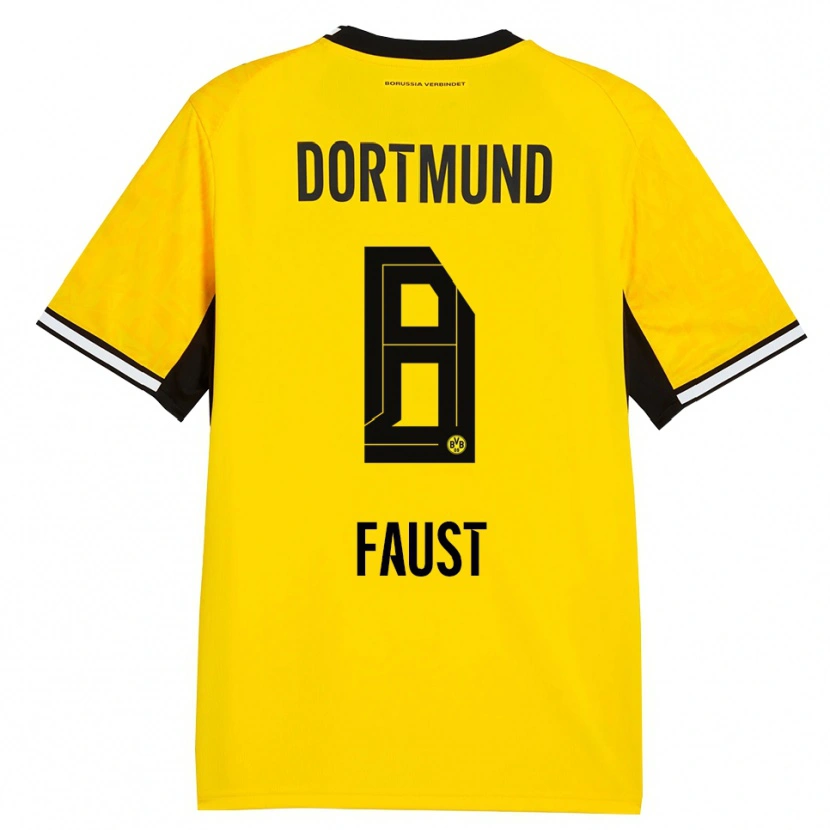 Danxen Herren Tom Faust #8 Gelb Schwarz Weiß Heimtrikot Trikot 2026/27 T-Shirt