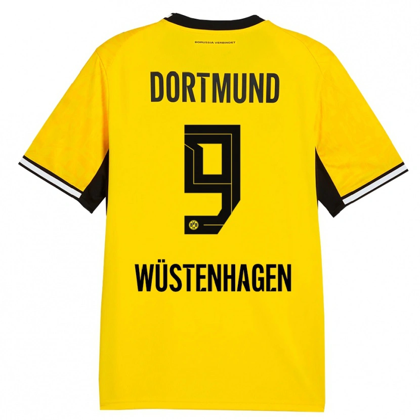 Danxen Herren Bennedikt Wüstenhagen #9 Gelb Schwarz Weiß Heimtrikot Trikot 2026/27 T-Shirt