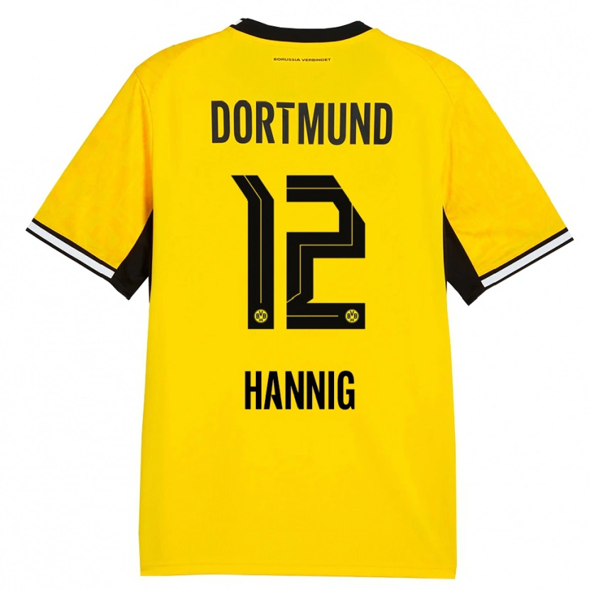 Danxen Herren Paul Hannig #12 Gelb Schwarz Weiß Heimtrikot Trikot 2026/27 T-Shirt