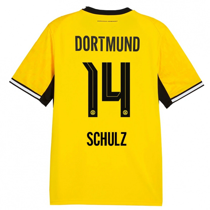 Danxen Herren Nico Schulz #14 Gelb Schwarz Weiß Heimtrikot Trikot 2026/27 T-Shirt