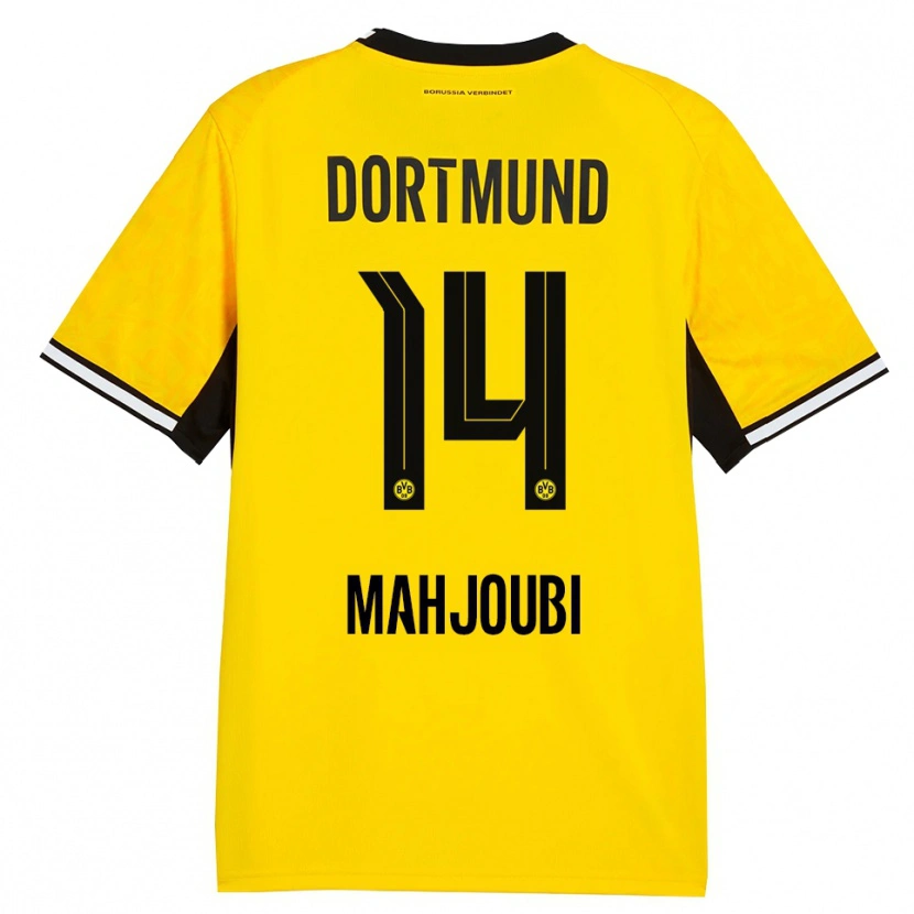 Danxen Herren Anas Mahjoubi #14 Gelb Schwarz Weiß Heimtrikot Trikot 2026/27 T-Shirt