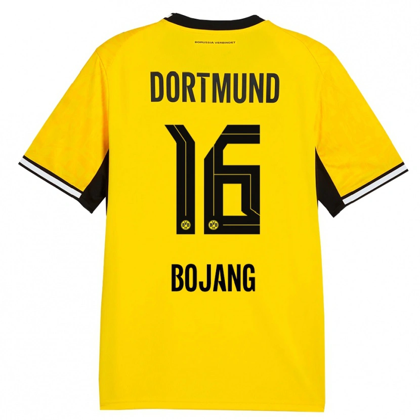 Danxen Herren Tim-Bakary Bojang #16 Gelb Schwarz Weiß Heimtrikot Trikot 2026/27 T-Shirt