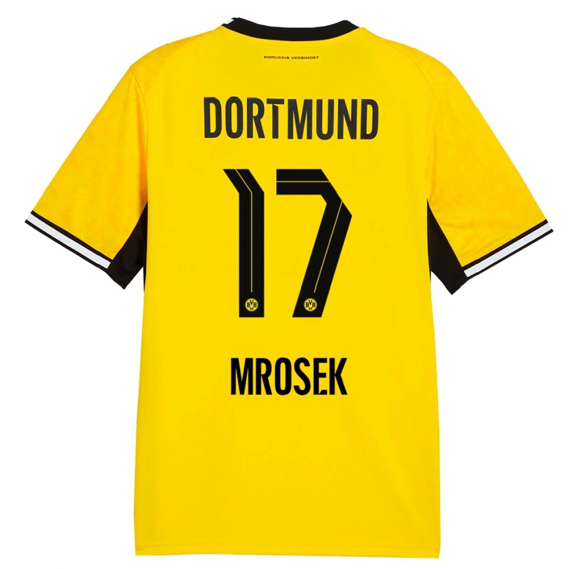 Danxen Herren Noah Mrosek #17 Gelb Schwarz Weiß Heimtrikot Trikot 2026/27 T-Shirt