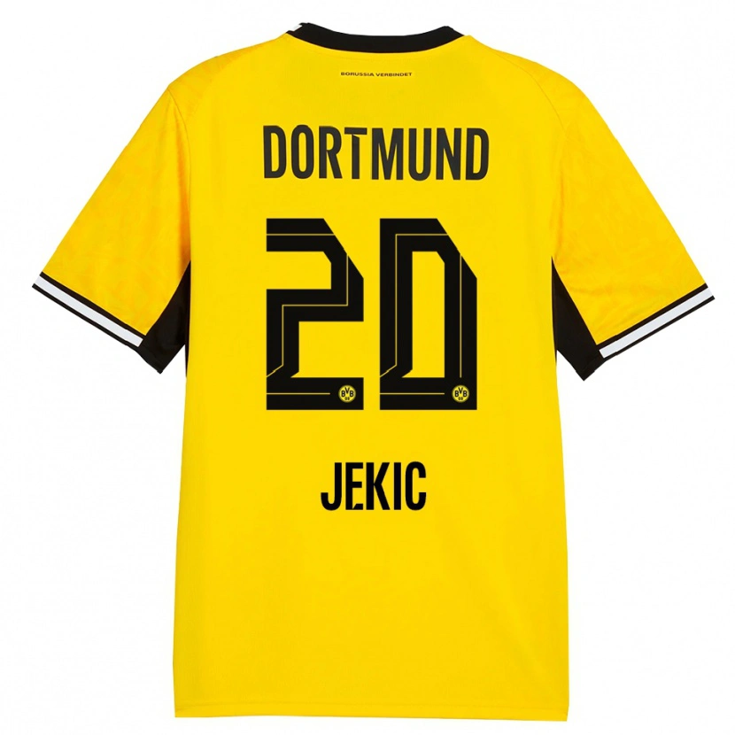 Danxen Herren Nikola Jekic #20 Gelb Schwarz Weiß Heimtrikot Trikot 2026/27 T-Shirt