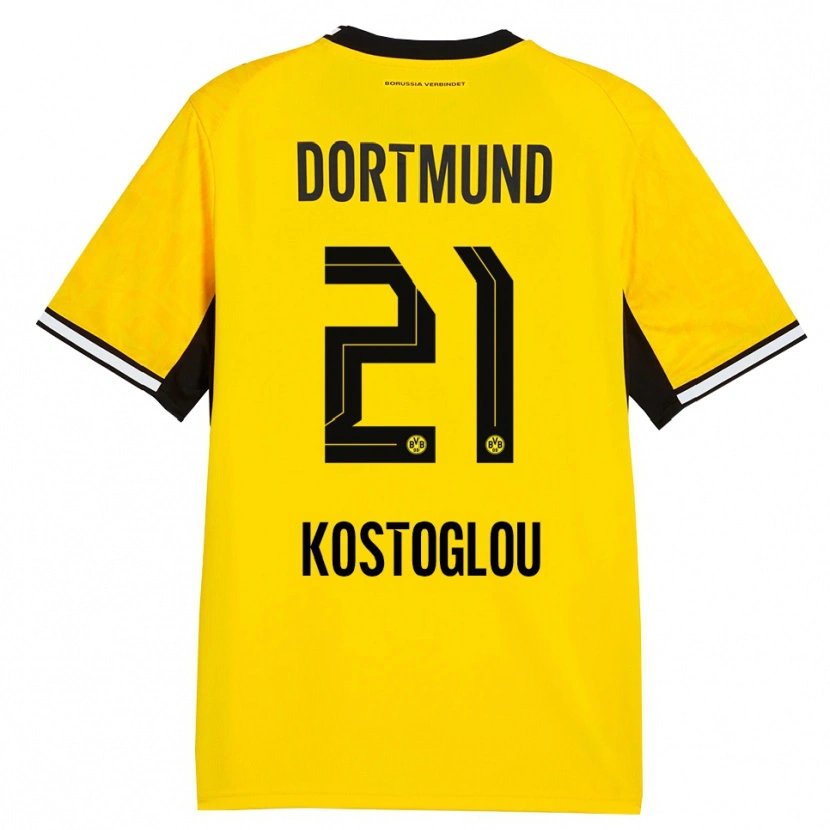 Danxen Herren Christos Kostoglou #21 Gelb Schwarz Weiß Heimtrikot Trikot 2026/27 T-Shirt
