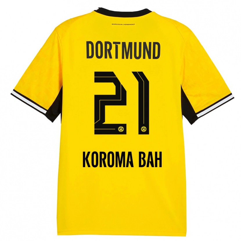 Danxen Herren Septimus Koroma Bah #21 Gelb Schwarz Weiß Heimtrikot Trikot 2026/27 T-Shirt
