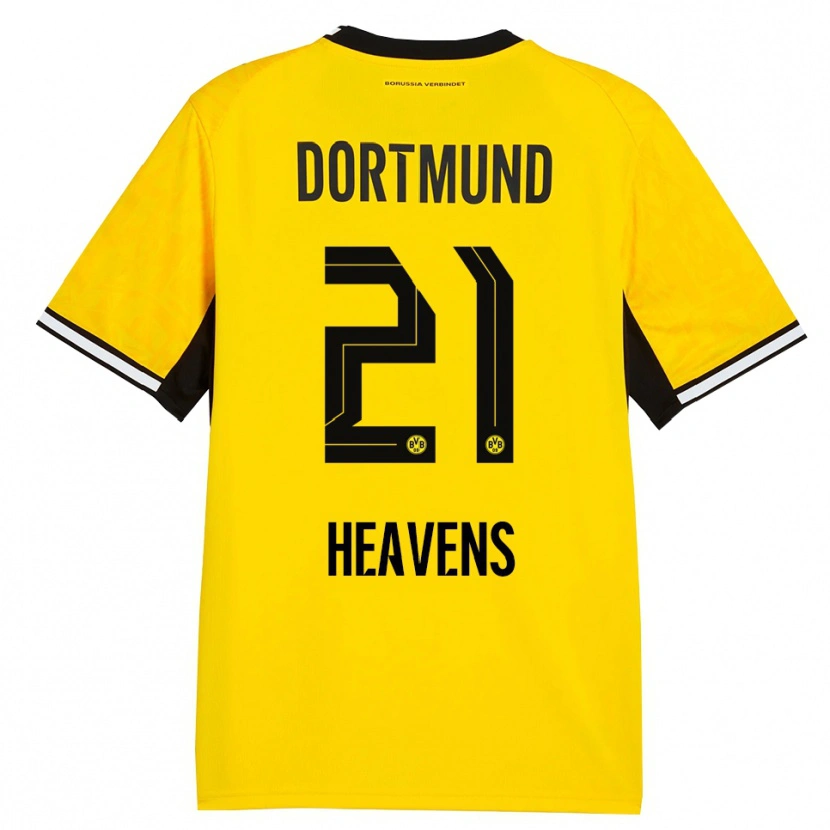 Danxen Herren Lukas Heavens #21 Gelb Schwarz Weiß Heimtrikot Trikot 2026/27 T-Shirt