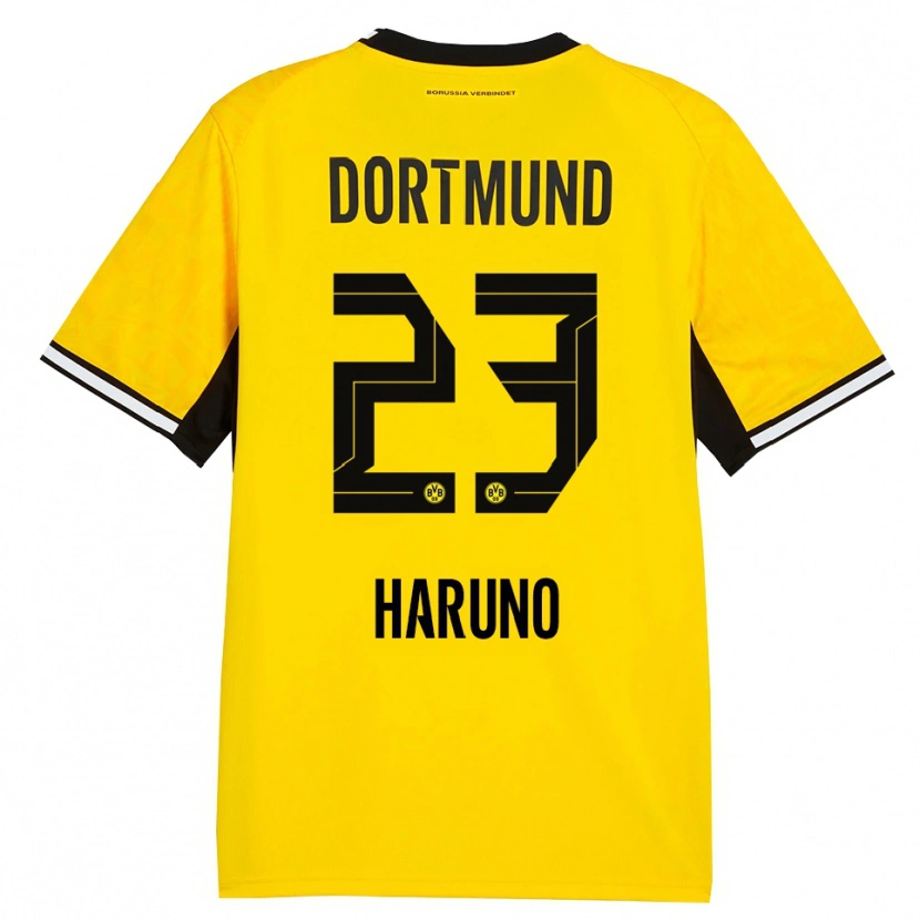 Danxen Herren Sasaki Haruno #23 Gelb Schwarz Weiß Heimtrikot Trikot 2026/27 T-Shirt
