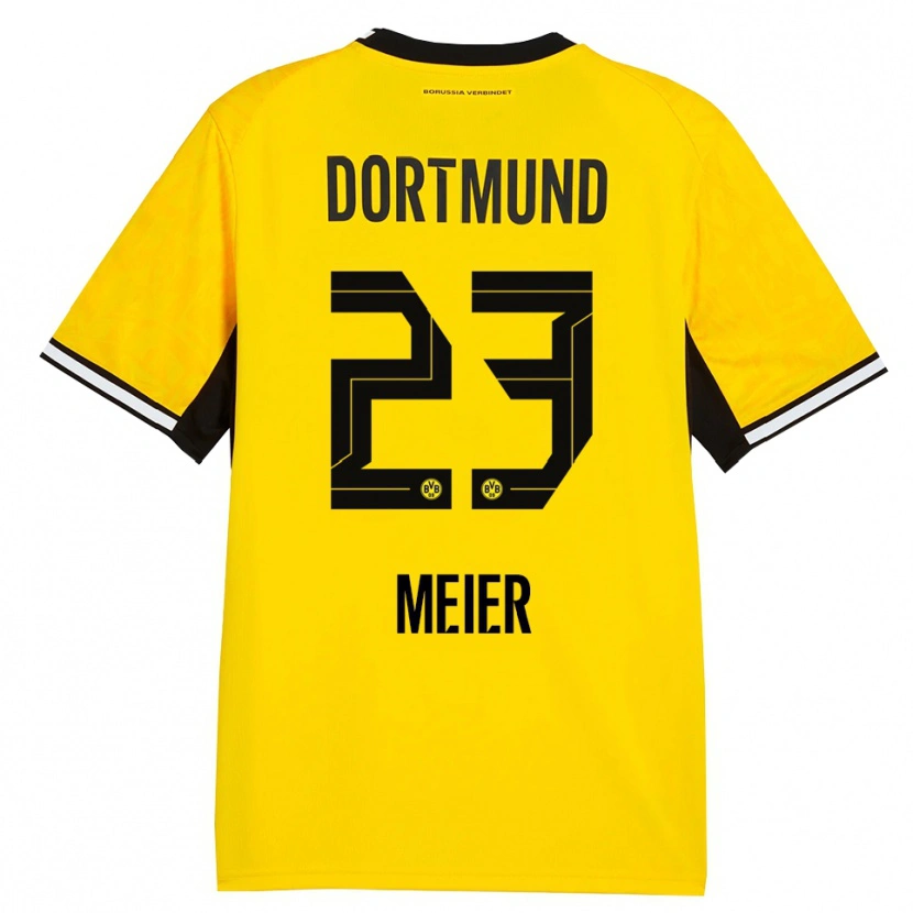Danxen Herren Maximilian Meier #23 Gelb Schwarz Weiß Heimtrikot Trikot 2026/27 T-Shirt
