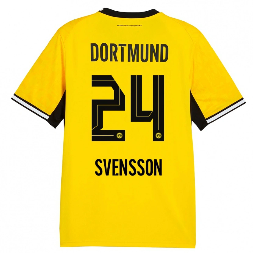 Danxen Herren Daniel Svensson #24 Gelb Schwarz Weiß Heimtrikot Trikot 2026/27 T-Shirt