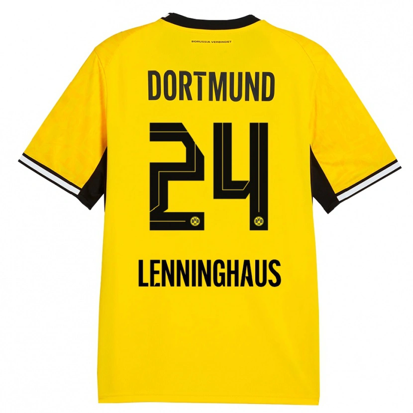 Danxen Herren Mika Lenninghaus #24 Gelb Schwarz Weiß Heimtrikot Trikot 2026/27 T-Shirt