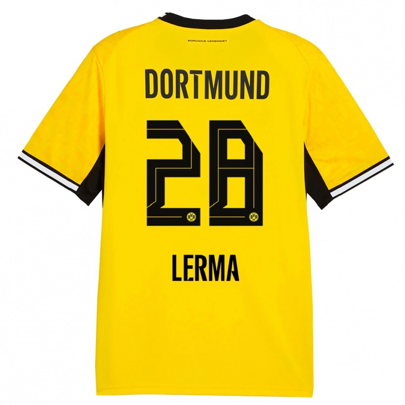 Danxen Herren Justin Lerma #28 Gelb Schwarz Weiß Heimtrikot Trikot 2026/27 T-Shirt