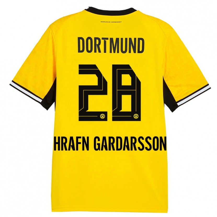 Danxen Herren Bjarki Hrafn Gardarsson #28 Gelb Schwarz Weiß Heimtrikot Trikot 2026/27 T-Shirt