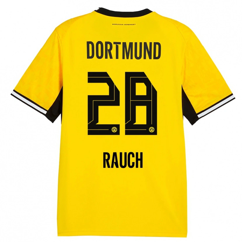 Danxen Herren Julius Fynn Rauch #28 Gelb Schwarz Weiß Heimtrikot Trikot 2026/27 T-Shirt