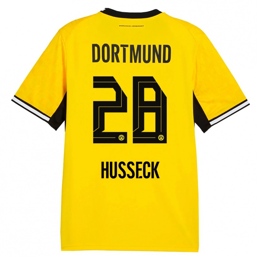 Danxen Herren Jonah Husseck #28 Gelb Schwarz Weiß Heimtrikot Trikot 2026/27 T-Shirt