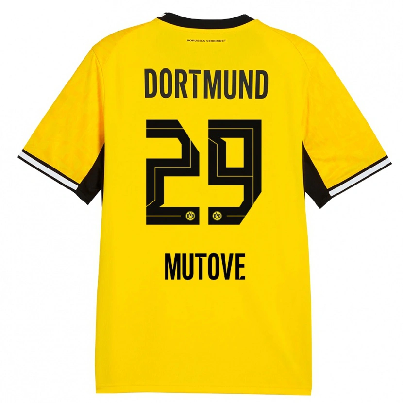 Danxen Herren Kevin Mutove #29 Gelb Schwarz Weiß Heimtrikot Trikot 2026/27 T-Shirt