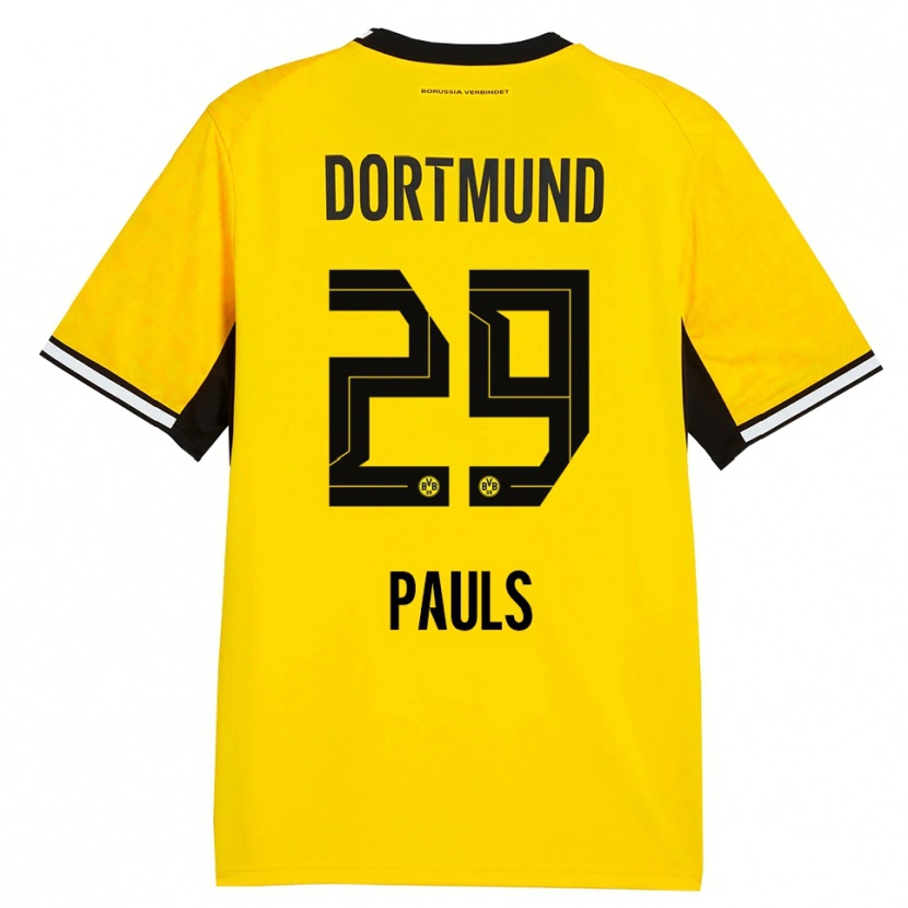 Danxen Herren Emilia Pauls #29 Gelb Schwarz Weiß Heimtrikot Trikot 2026/27 T-Shirt