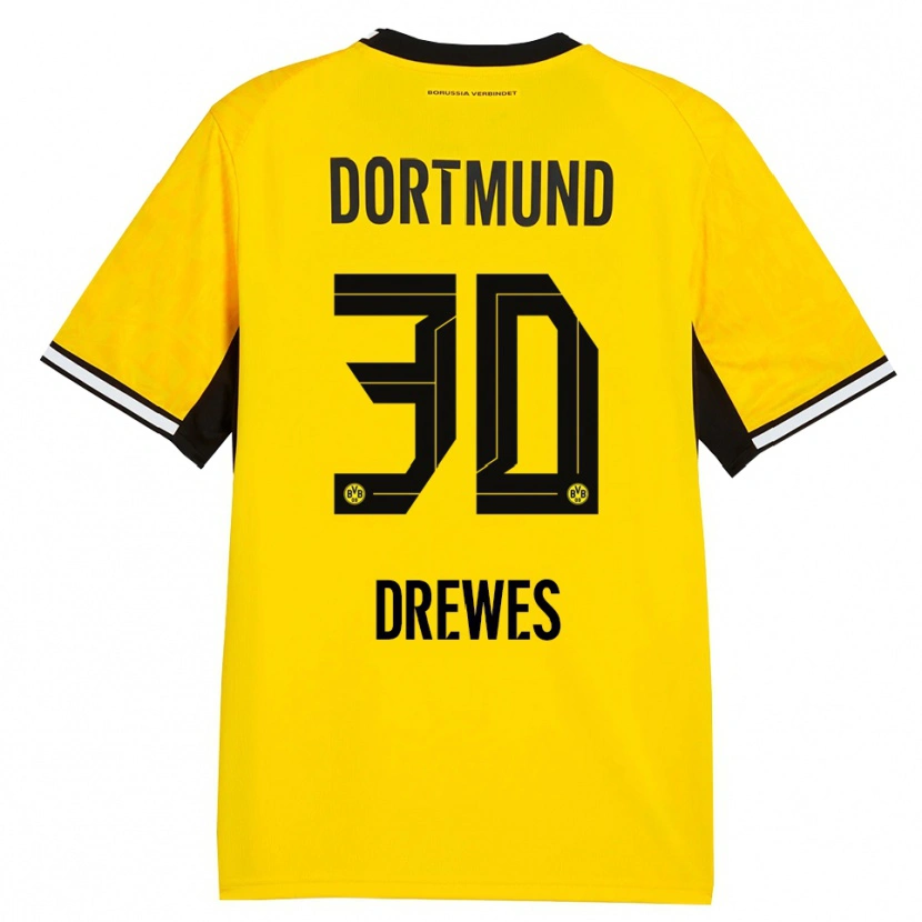 Danxen Herren Patrick Drewes #30 Gelb Schwarz Weiß Heimtrikot Trikot 2026/27 T-Shirt